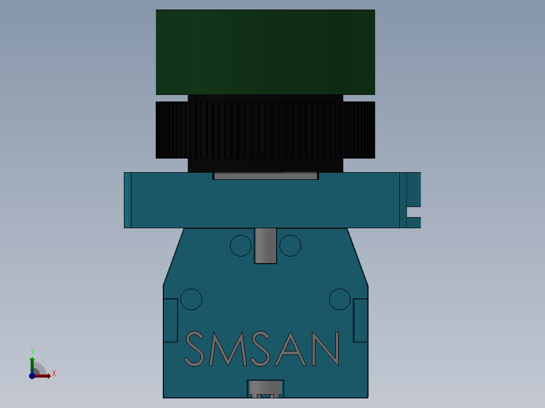 按钮开关前视图