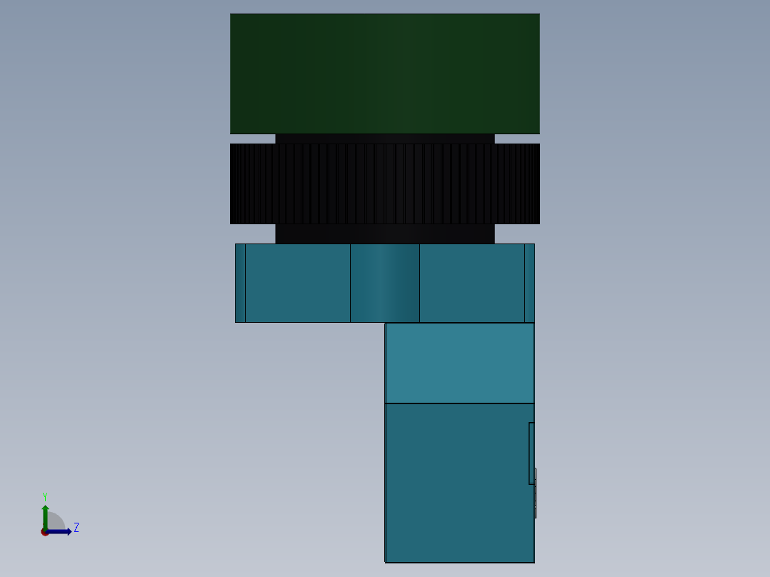 按钮开关左视图