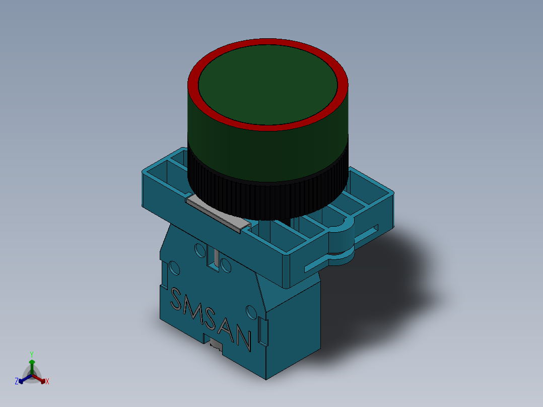 按钮开关正等轴测图
