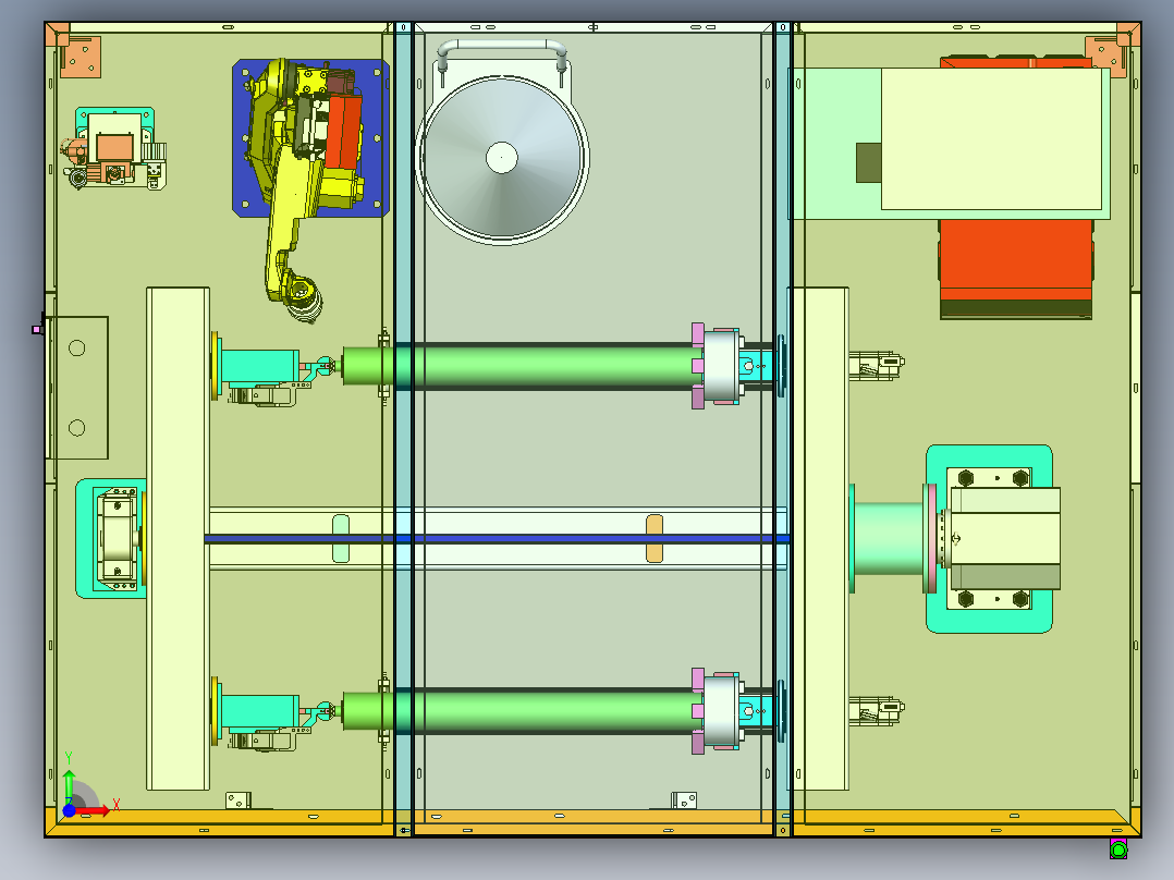 减振器焊接工作站前视图