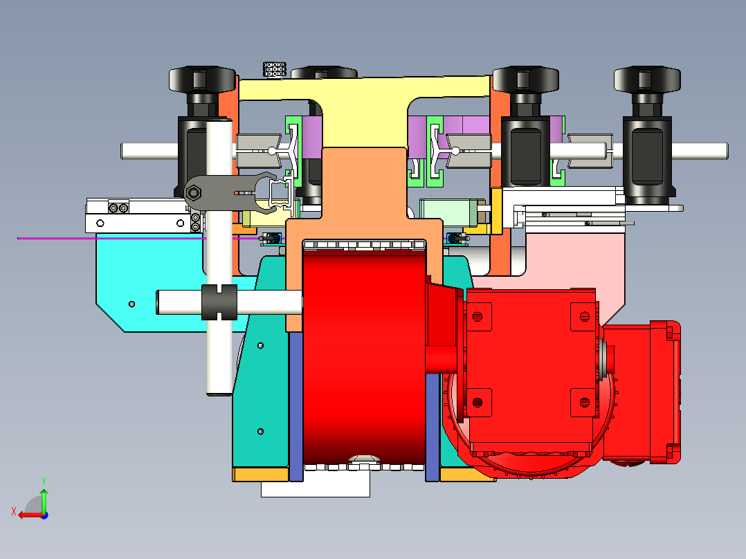 瓶子供料输送线体后视图