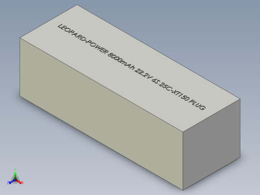 豹子_电源_8000mAh_22.2V_6S正等轴测缩略图