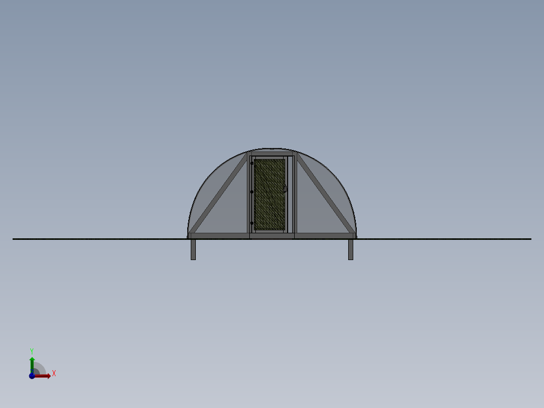 温室、温棚(8)前视图