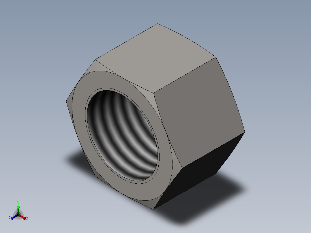 GB／T41-20001型六角螺母C级(M18)正等轴测图