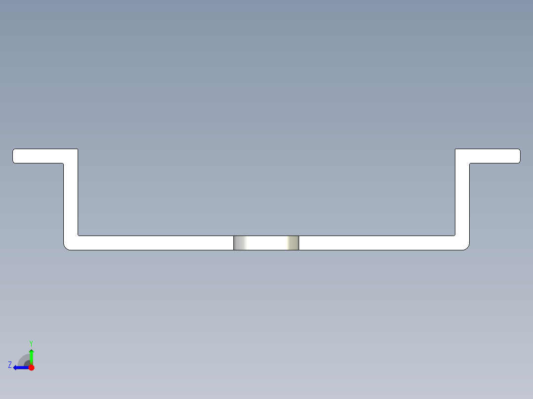 A0002821-DIN 35mm 103mm电器元件安装轨道右视图