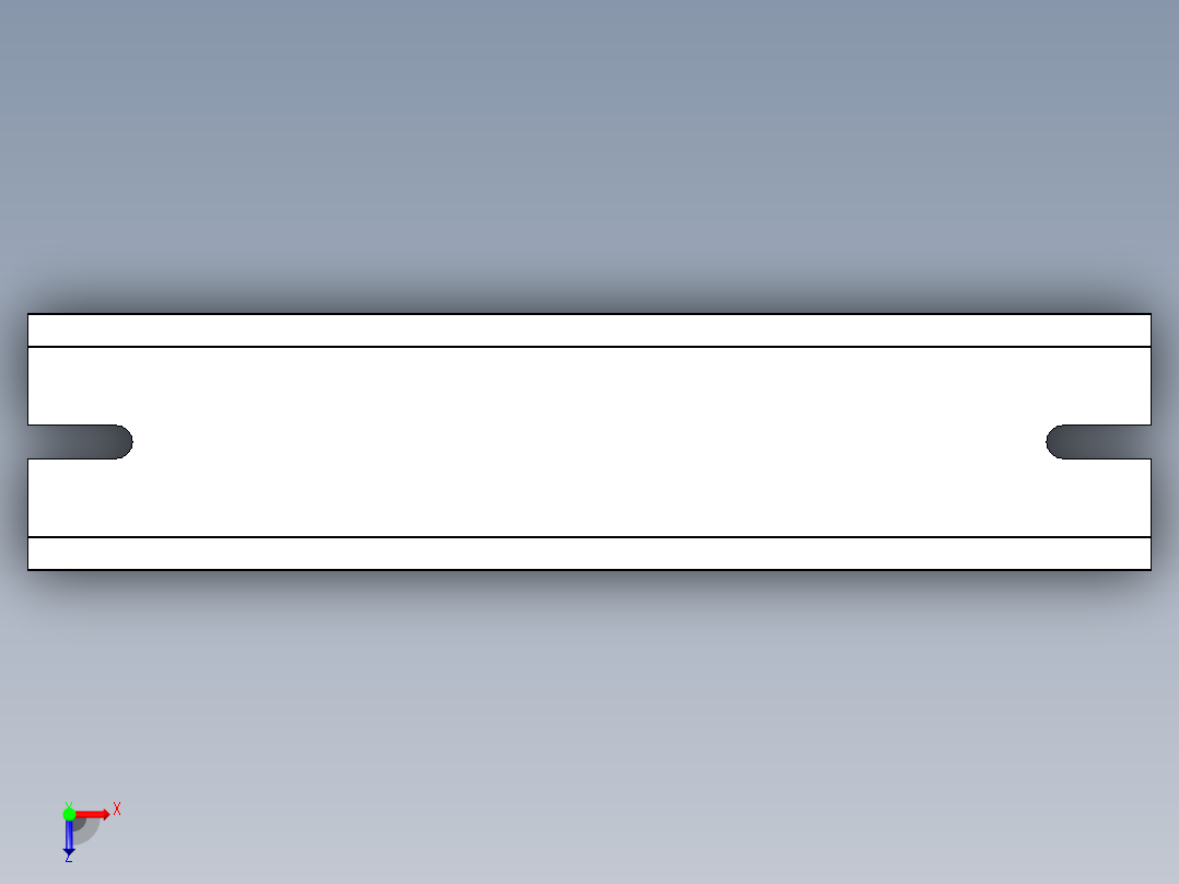 A0002821-DIN 35mm 103mm电器元件安装轨道俯视图