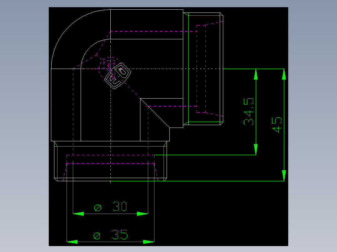PARKER管接头EO Union elbow W35LCFX_front