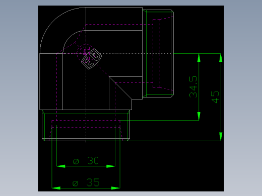 PARKER管接头EO Union elbow W35LCFX_front