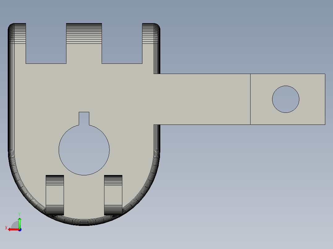 简易的仿生机器人结构  OBJ后视图