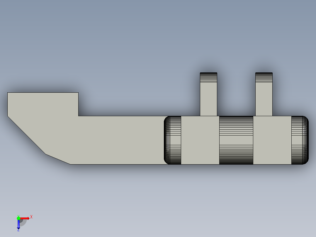 简易的仿生机器人结构  OBJ俯视图