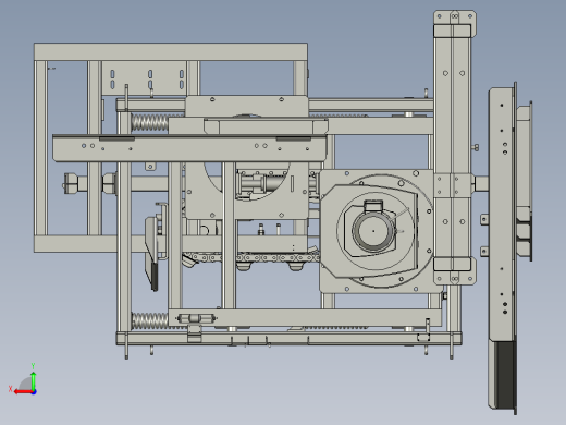 输送机上的履带式传动机构三维建模图纸 stp格式后视缩略图