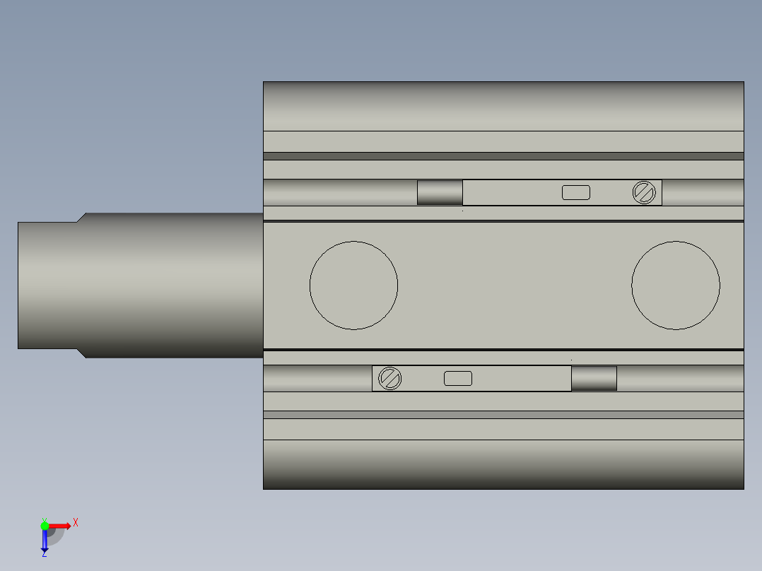 CDQ2B32-20DCZ-M9P(0_0_0)气缸俯视图