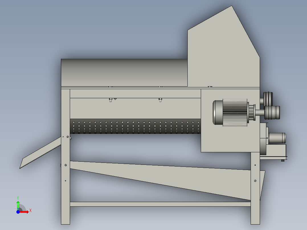 西梅杏子去核机前视图