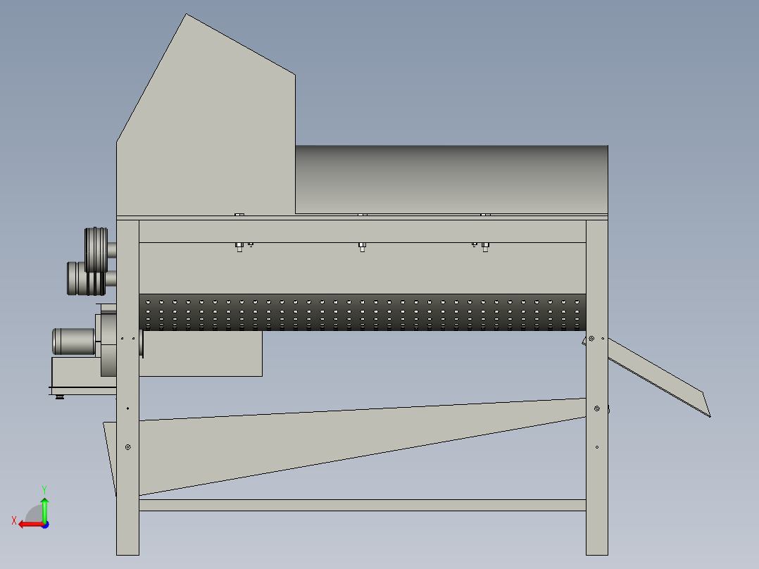 西梅杏子去核机后视图