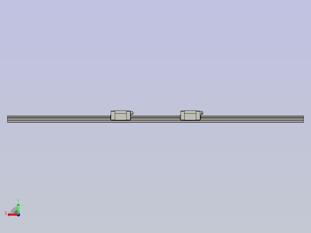 IAP33-H24-L590直线导轨组后视图