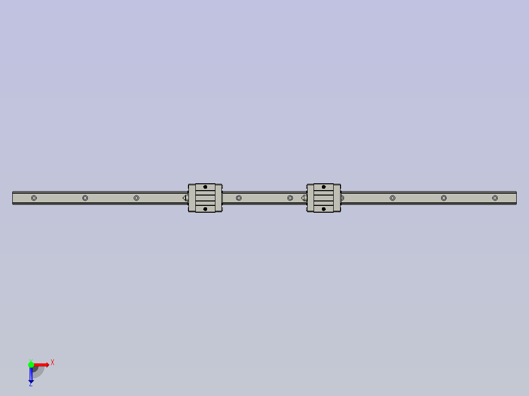 IAP33-H24-L590直线导轨组俯视图