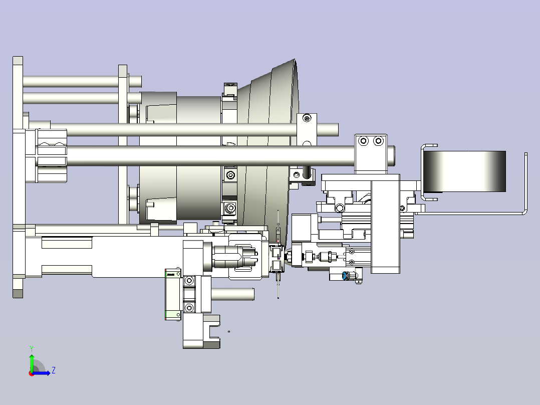 一种小型O型圈自动上料和组装机构左视图