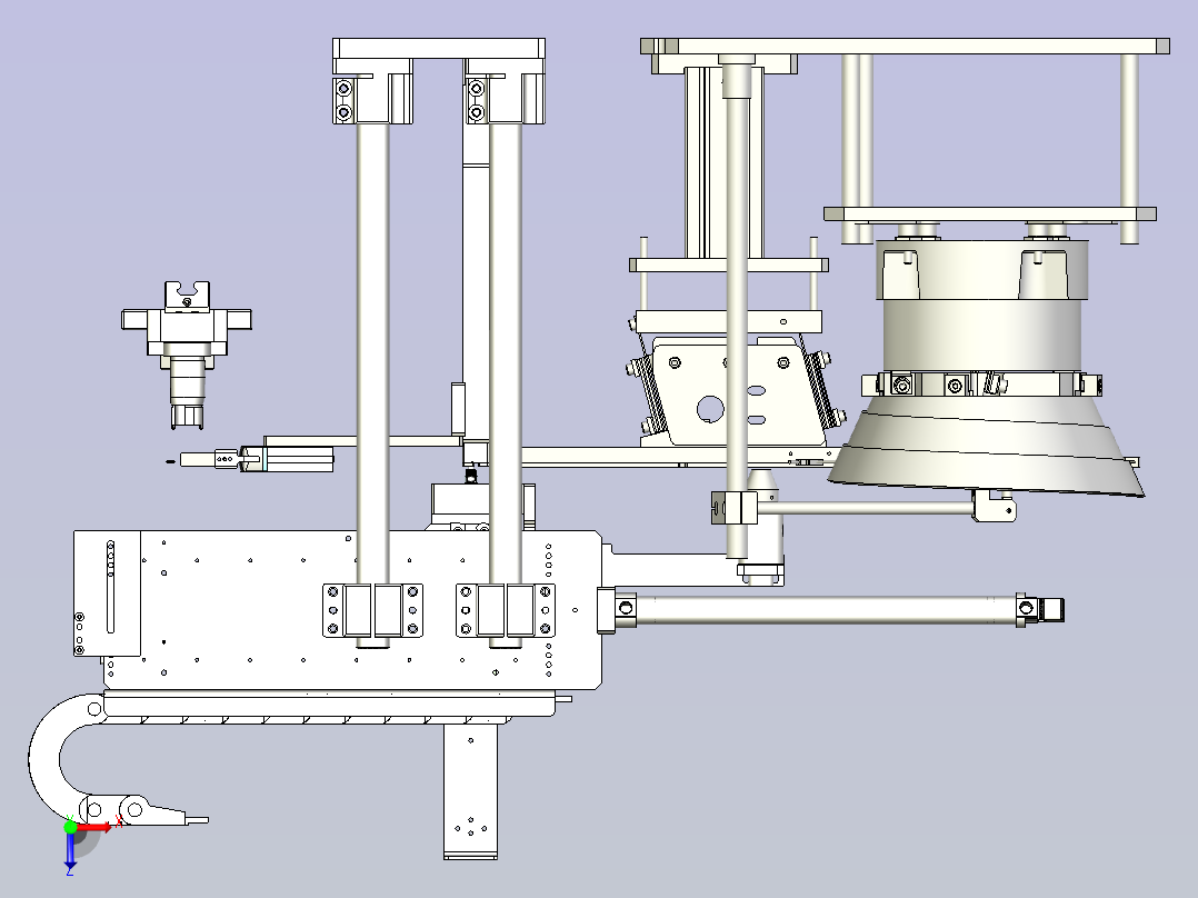 一种小型O型圈自动上料和组装机构俯视图