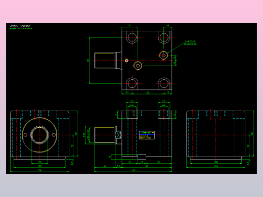 薄型气缸转角下压缸2D-HCS63x25-B