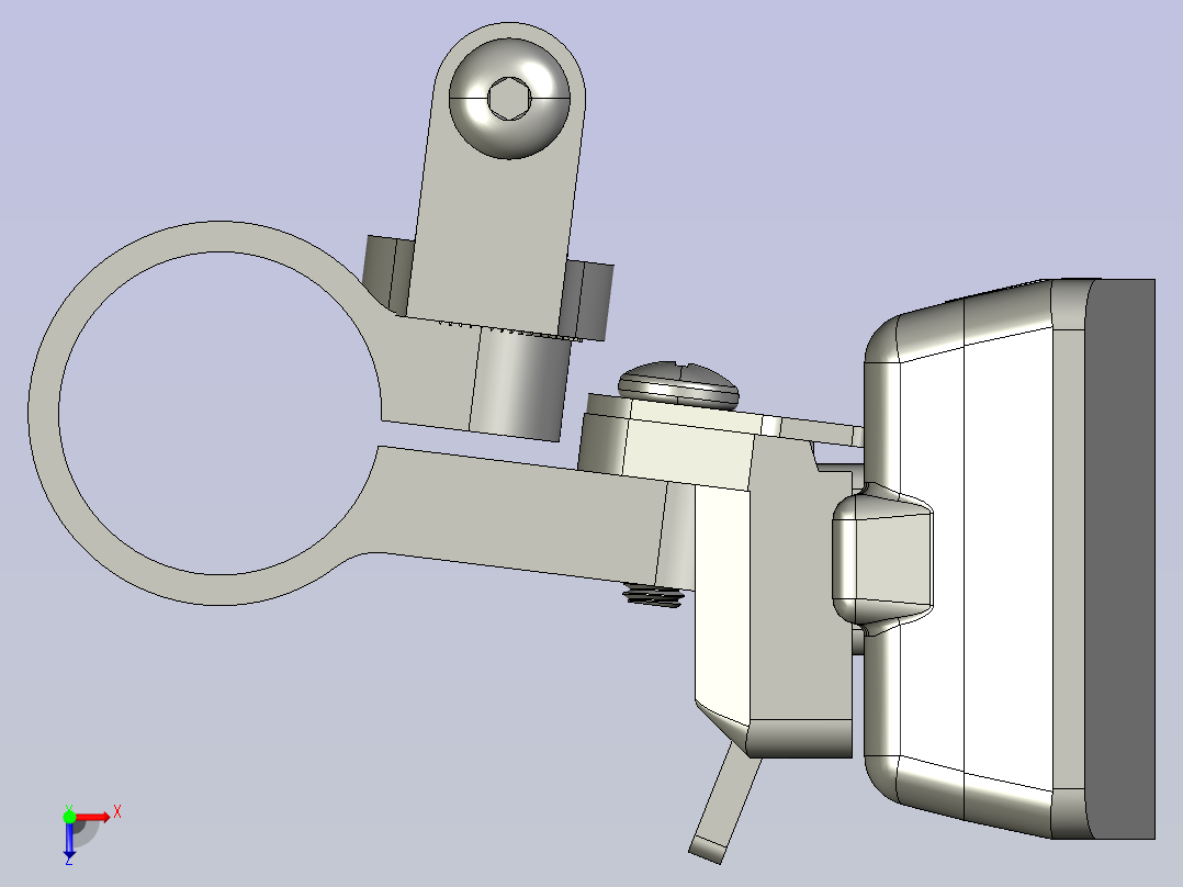 自行车前灯俯视图