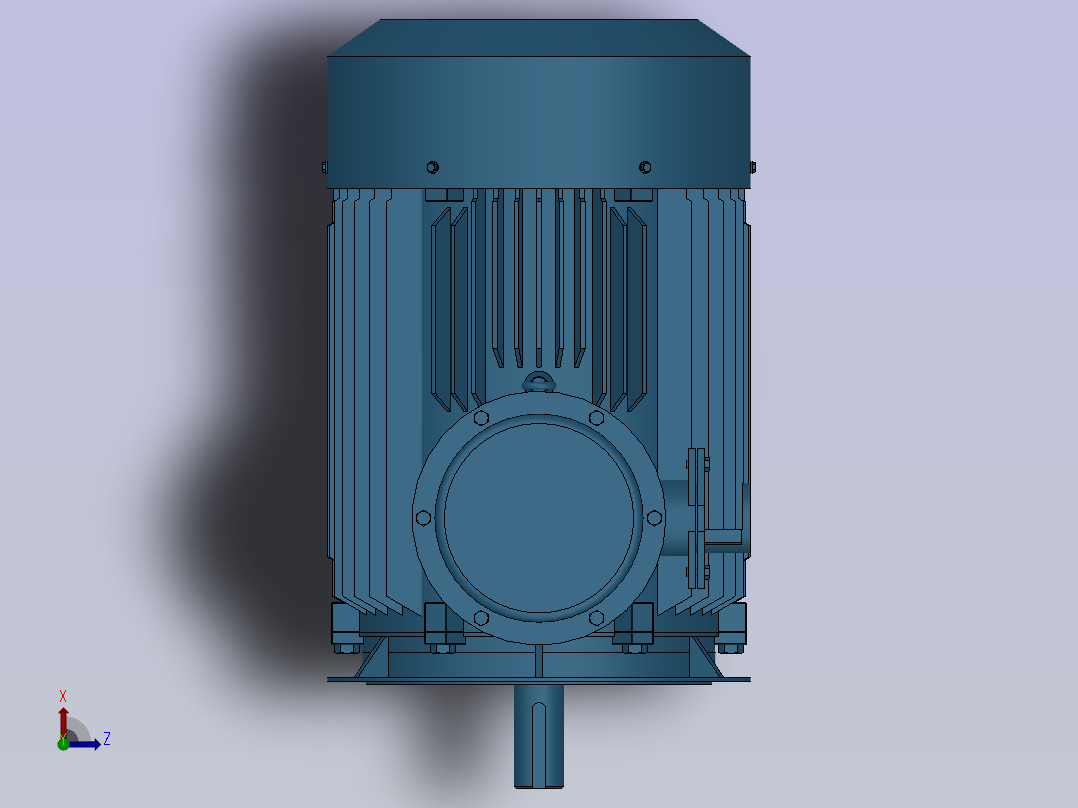 三相异步电动机YBX3-280S-2-B5安装俯视图