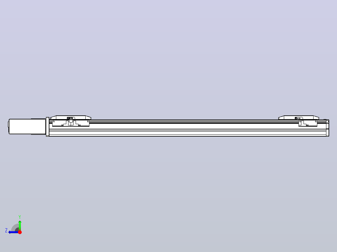皮带直线轴双滑块型TPA-GCBS-50-P42-L250-QR-M10-N3右视图