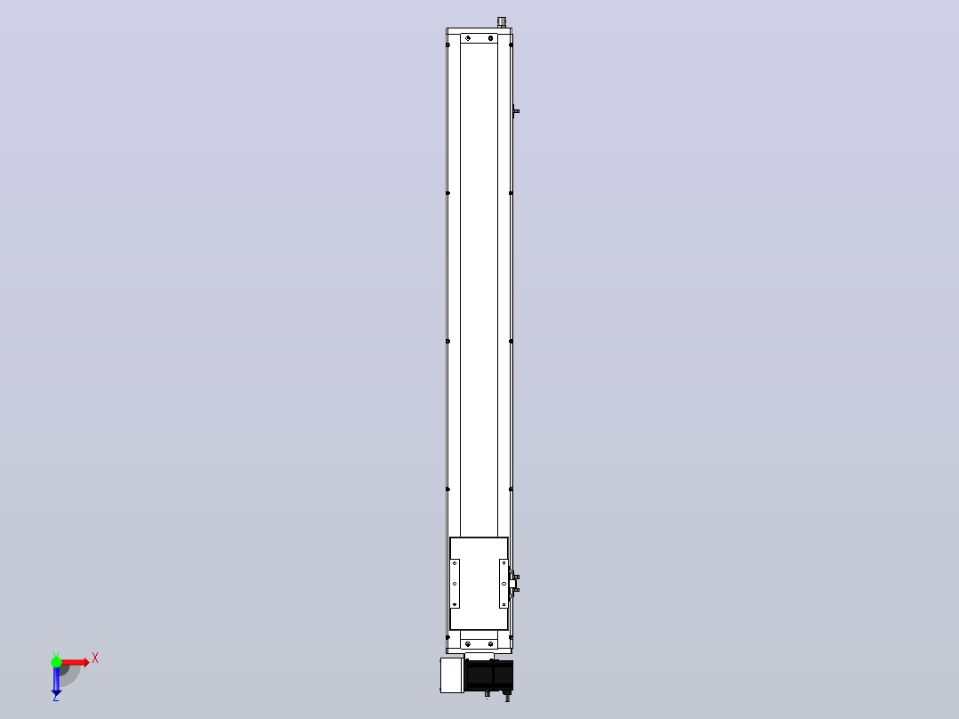 SCM14-950-LU滚珠花健、支撑座、滚珠丝杠、交叉导轨、直线模组俯视图