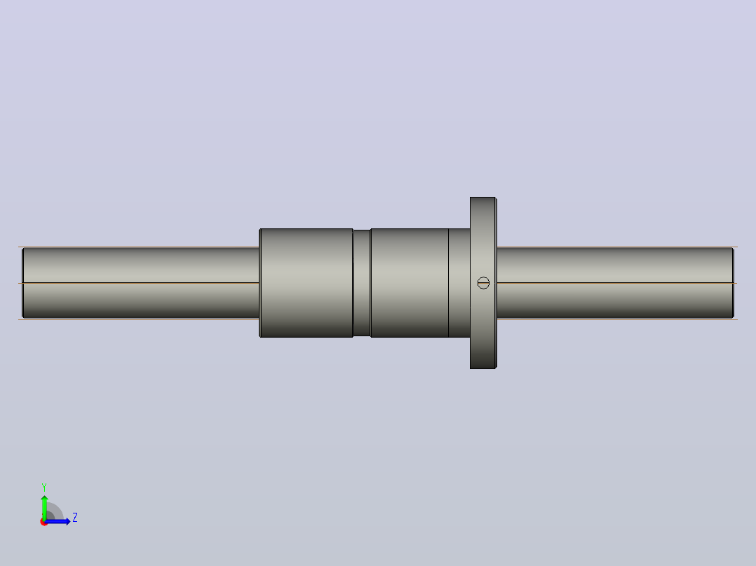 FFZD5008-5滚珠丝杆3D模型左视图