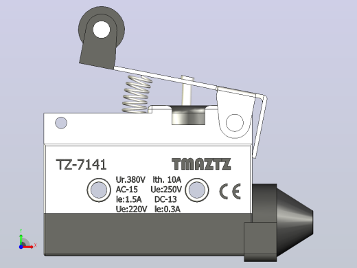 TZ-7141(机械限位开关)微动开关前视缩略图