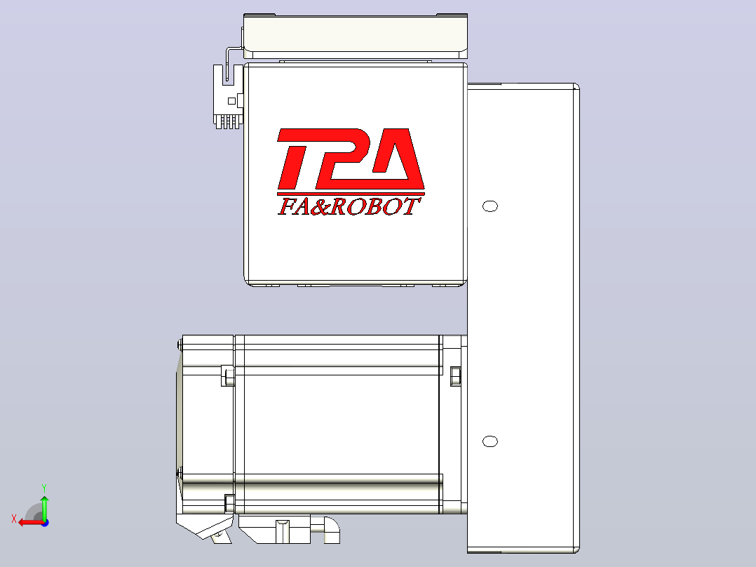 伺服电机集成皮带传动直线执行器TPA-OCB-100-192-L950-RP-P75-N3后视图