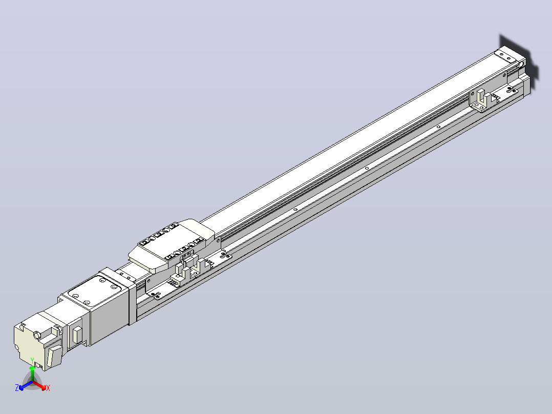 滚珠丝杠直线轴内置导轨TPA-GCR-40-1210C-L400-M-M10-N3主视图