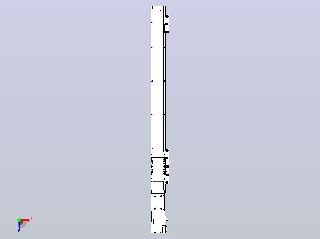 滚珠丝杠直线轴内置导轨TPA-GCR-40-1210C-L400-M-M10-N3俯视图