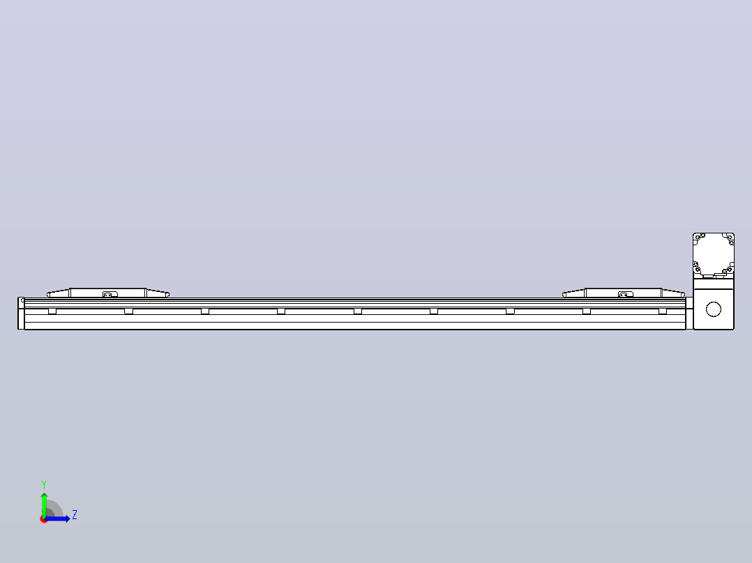 皮带直线轴双滑块型TPA-GCBS-150-P80-L375-RU-M75-N3左视图