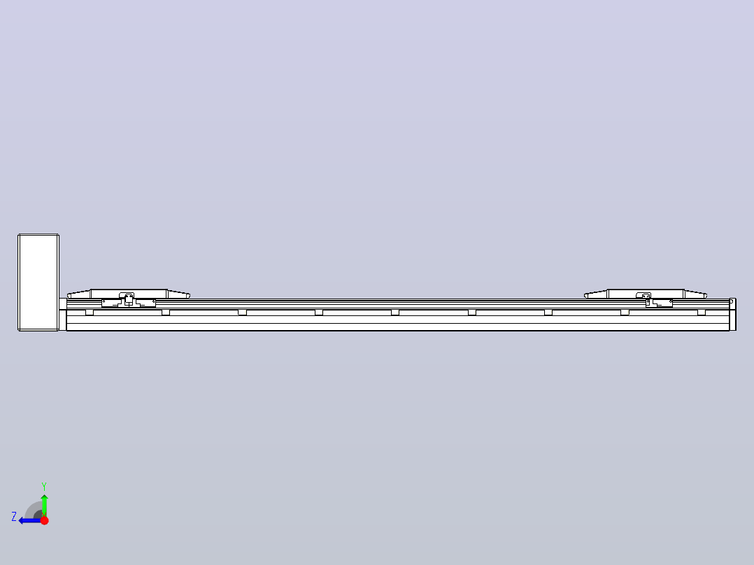 皮带直线轴双滑块型TPA-GCBS-150-P80-L375-RU-M75-N3右视图