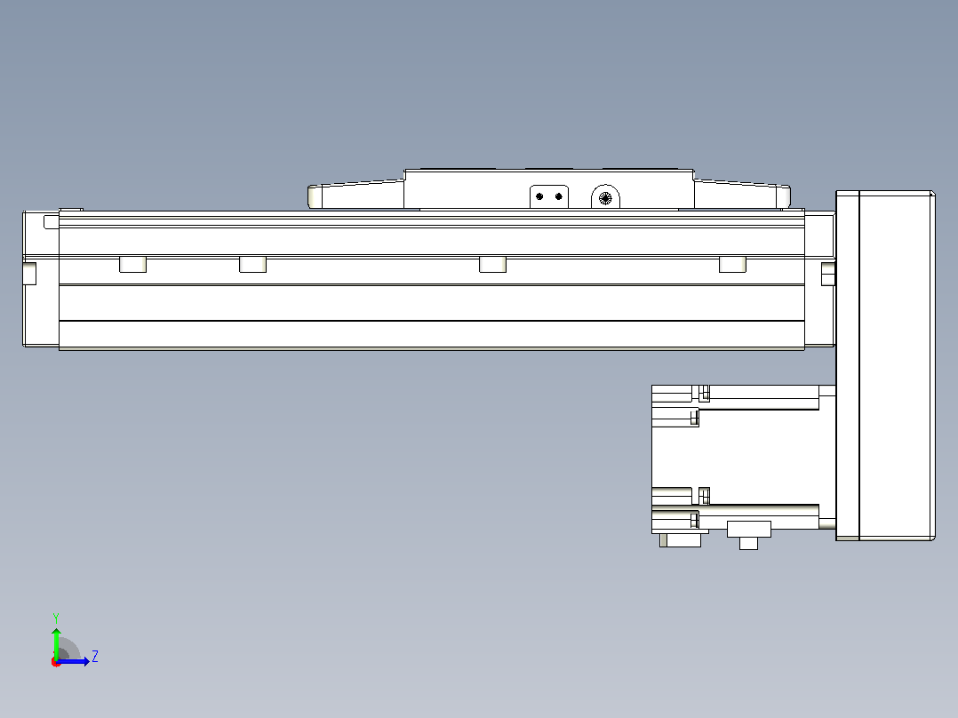 滚珠丝杠直线轴内置导轨TPA-GCR-120-1610C-L100-MP-M40-N3左视图