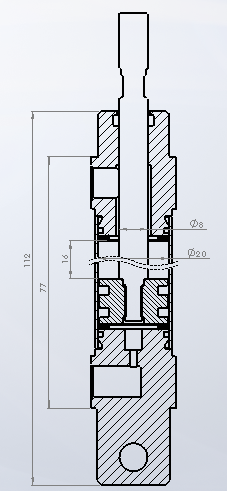 标准气缸 - 圆形气动缸尺寸：20x8x16.5毫米缩略图
