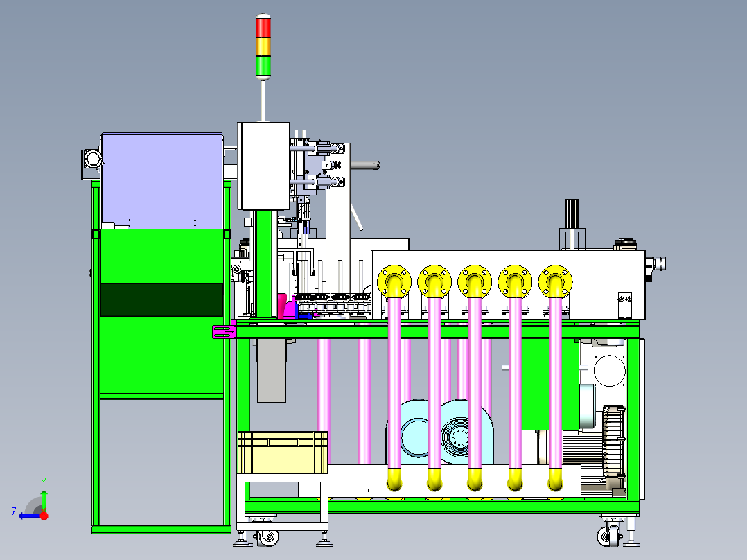 自动涂装生产线设 x_t格式右视图