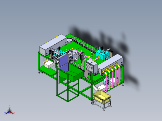 自动涂装生产线设 x_t格式正等轴测缩略图