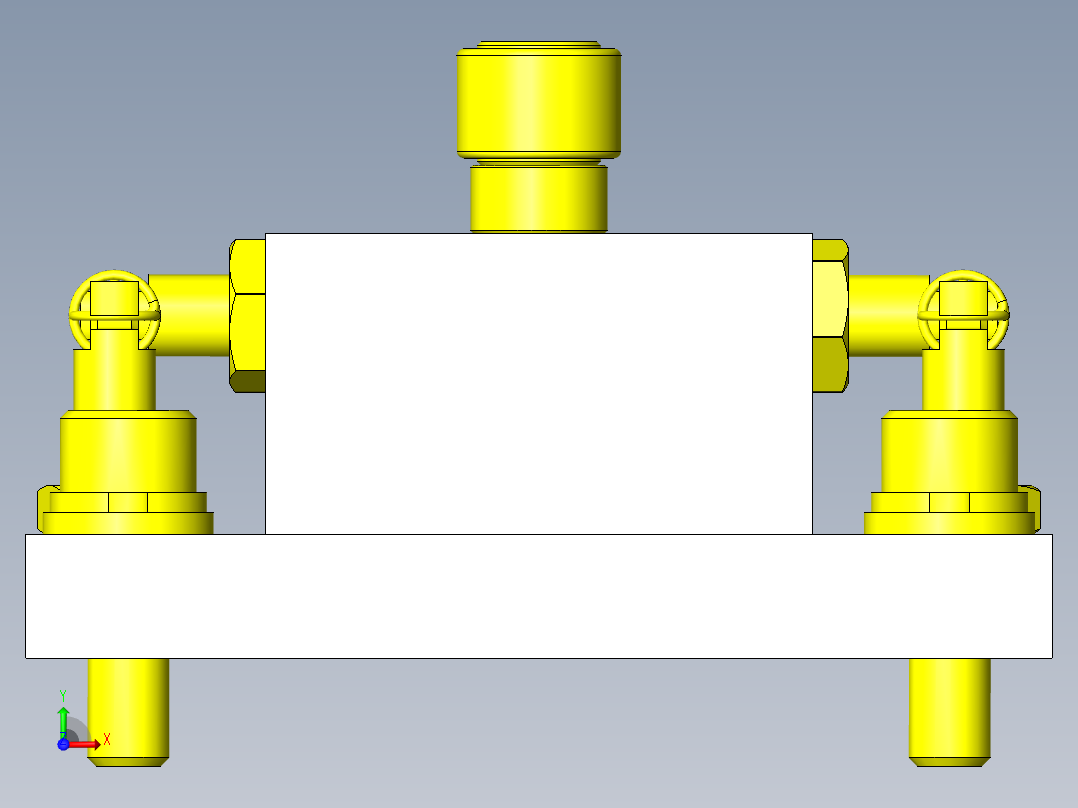 凸轮驱动式工件夹紧解除机构前视图