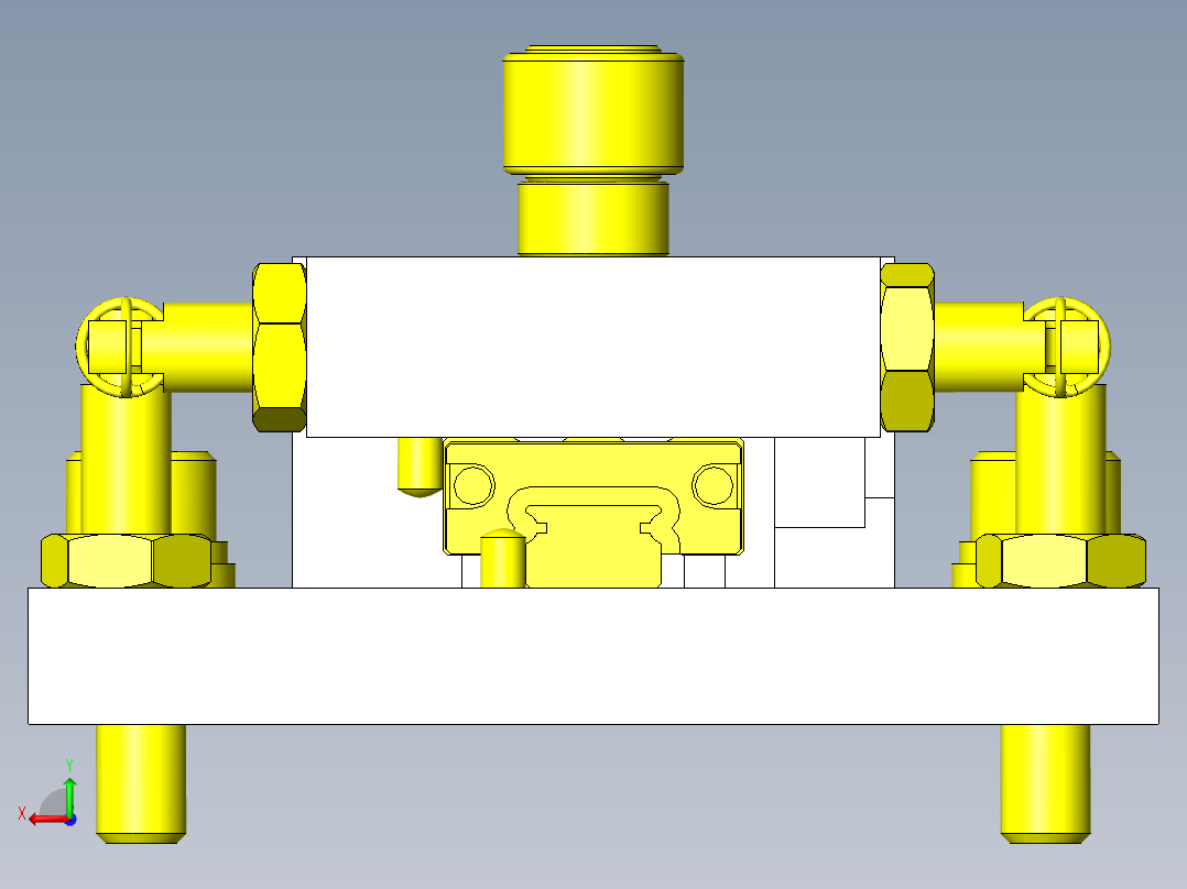 凸轮驱动式工件夹紧解除机构后视图