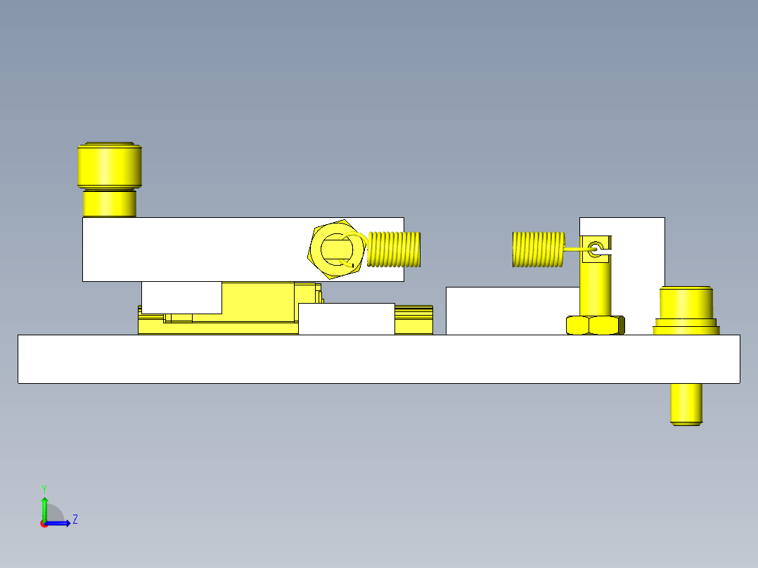 凸轮驱动式工件夹紧解除机构左视图