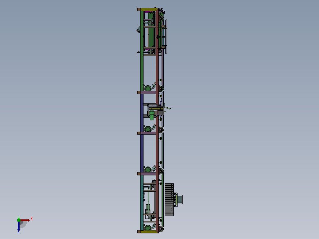 自动码坯翻坯机及自动编组系统sw14可编辑俯视图