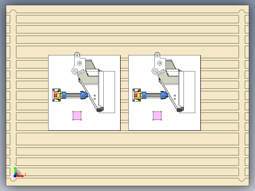 一款零件检具工装前视图
