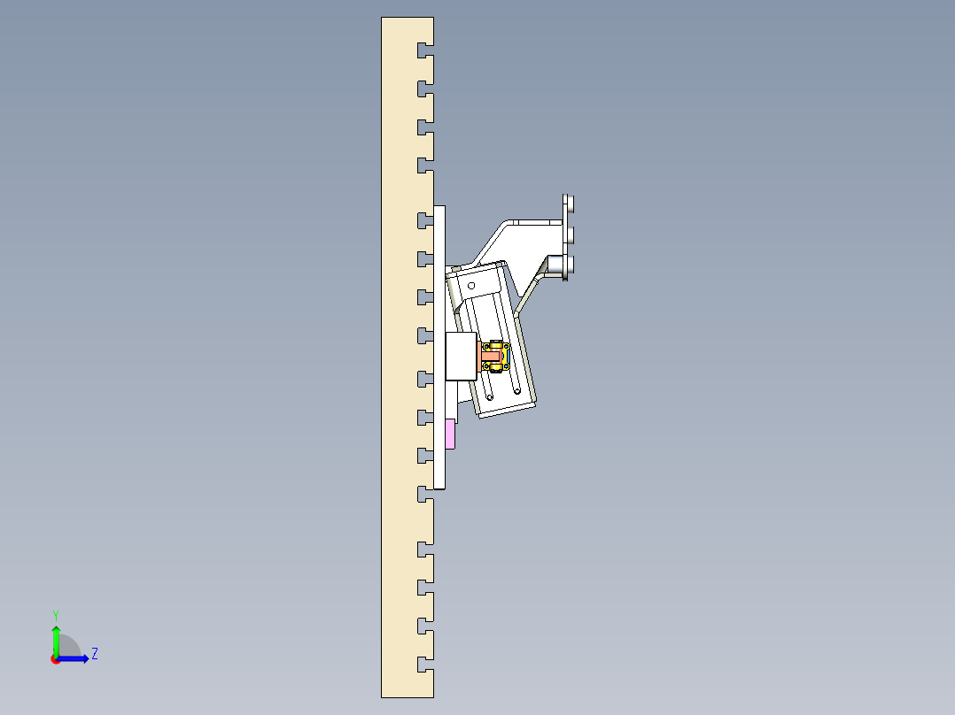一款零件检具工装左视图