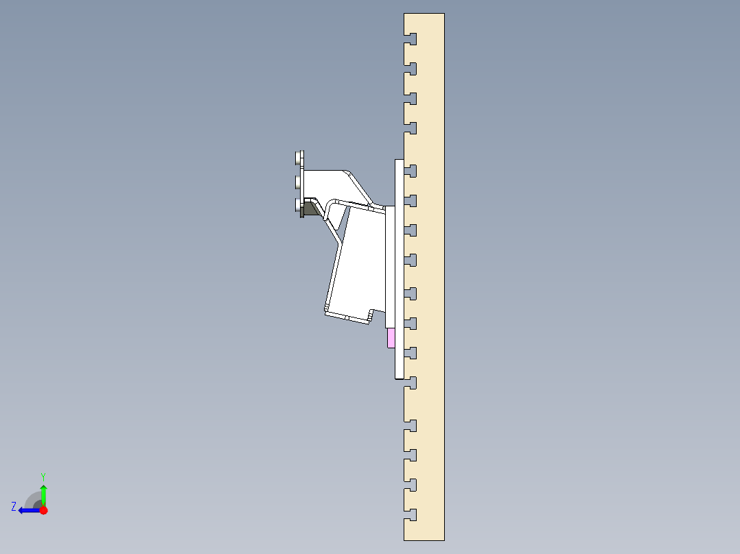 一款零件检具工装右视图