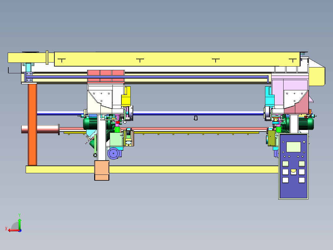 玻璃磨边机后视图