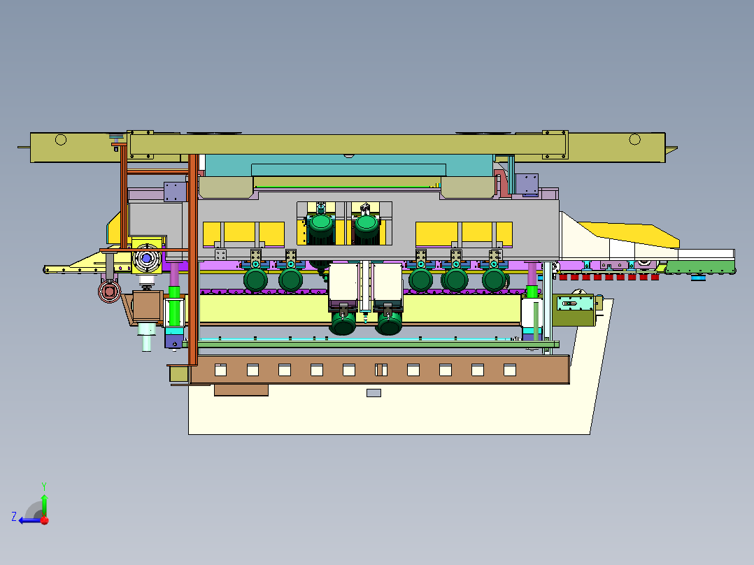 玻璃磨边机右视图