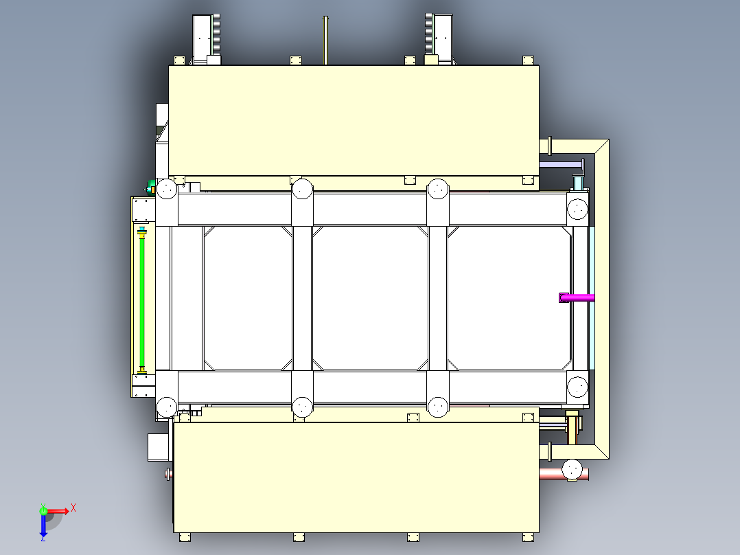 玻璃磨边机俯视图