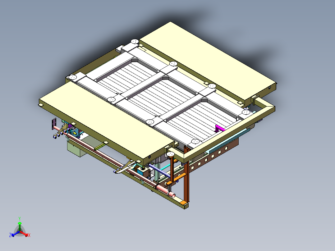 玻璃磨边机正等轴测图