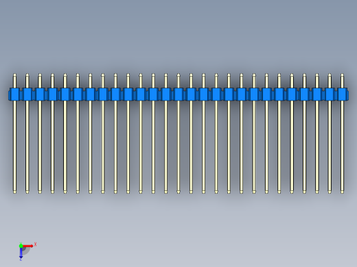 彩色公头100mil（2.54mm）系列-DS1021_blue_1x27p_100mil_Type19_rev1.0俯视缩略图